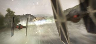 Battlefront 2 Tie Fighters and Millennium Falcon