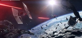 Tie Fighters battling X-wing Promo Image